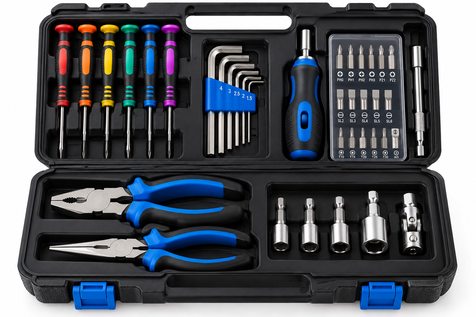 KIT DE HERRAMIENTAS COMBINADAS PARA ELECTRÓNICA